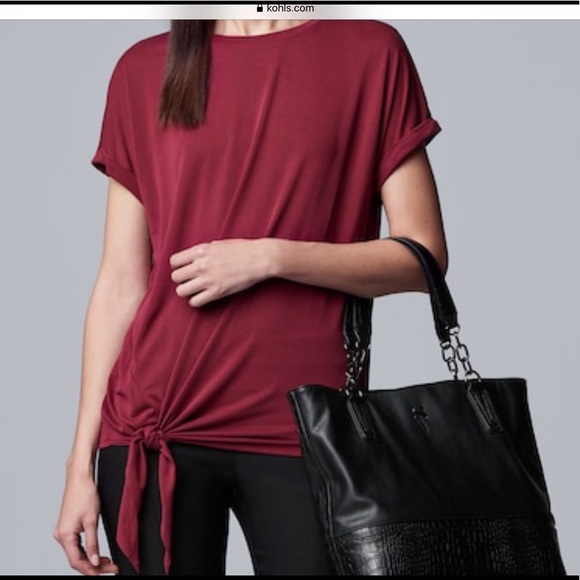 Simply Vera Vera Wang Tops - 🎀Simply Vera Vera Wang Relaxed Side-Tie Soft Tee